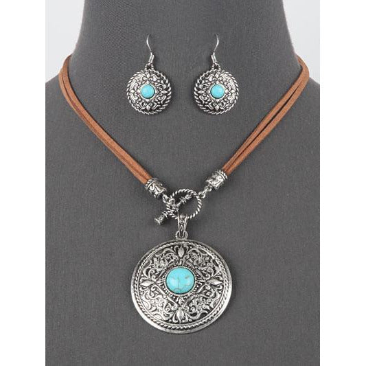 Western Style Necklace and Earring Set - BFF Here