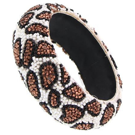 Leopard Beaded Bracelet -- Ivy - BFF Here