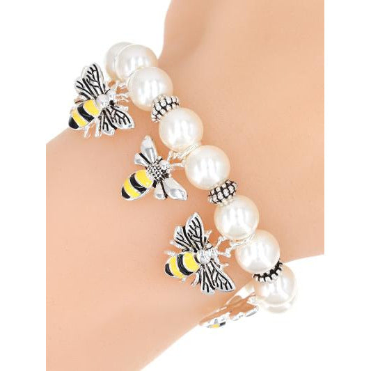 Bee Happy Stretch Bracelet - BFF Here
