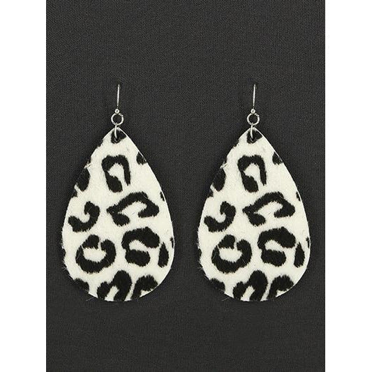 Leopard Tear Drop Earrings -- Choice of Color - BFF Here