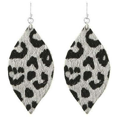 Leopard Tear Drop Earrings -- Choice of Color - BFF Here