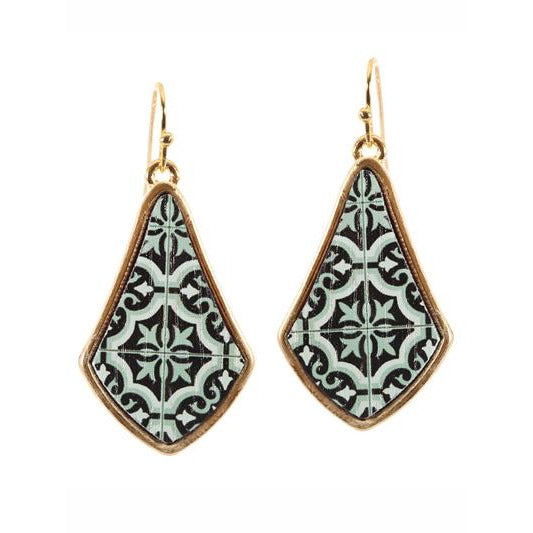 Wood Moroccan Earrings -- Choice of Color - BFF Here