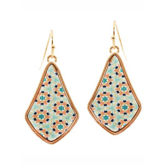 Wood Moroccan Earrings -- Choice of Color - BFF Here
