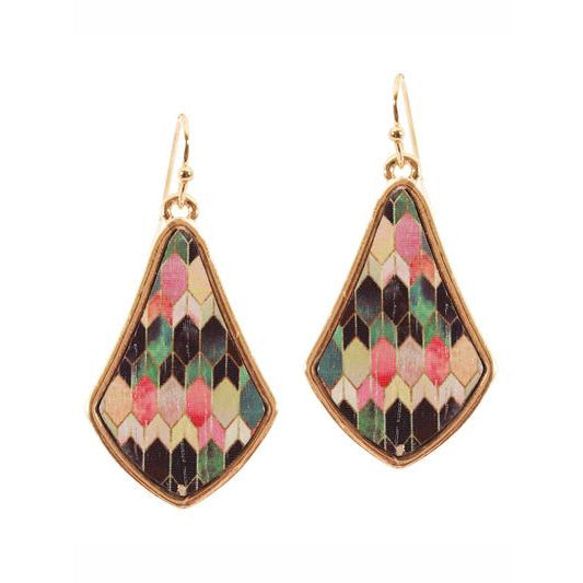 Wood Moroccan Earrings -- Choice of Color - BFF Here