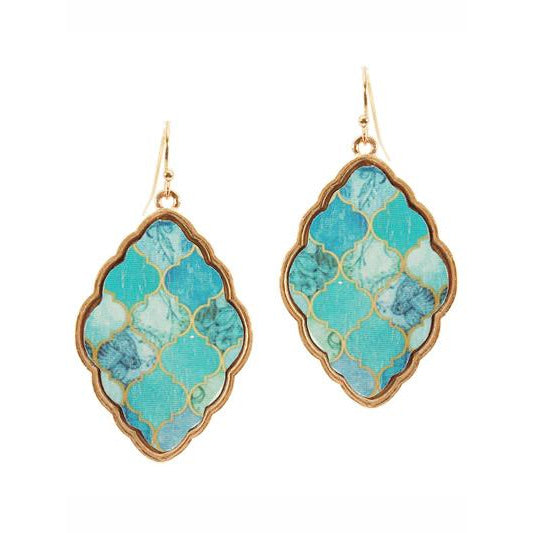 Wood Moroccan Earrings -- Choice of Color - BFF Here
