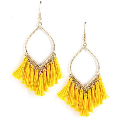 Tassel Earrings -- Yellow - BFF Here