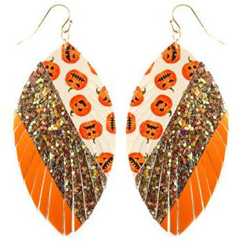 Pumpkin Mosaic  Earrings - BFF Here