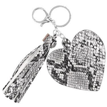 Heart Keychain -- Gray - BFF Here