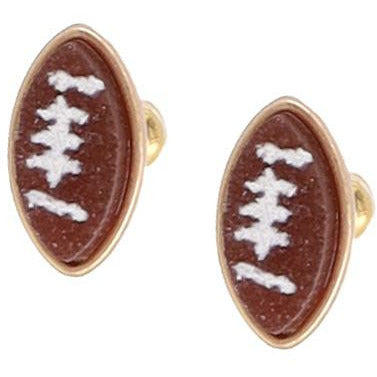 Football Druzy Earrings - BFF Here