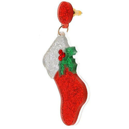 Christmas Stocking Earrings - BFF Here