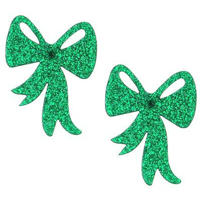 Christmas Bow Earrings -- Choice of Color - BFF Here