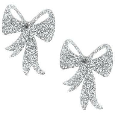 Christmas Bow Earrings -- Choice of Color - BFF Here