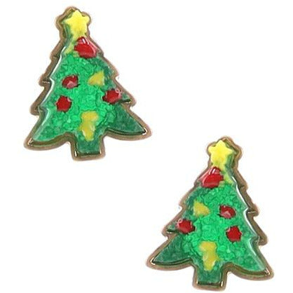 Christmas Tree Druzy Earrings - BFF Here