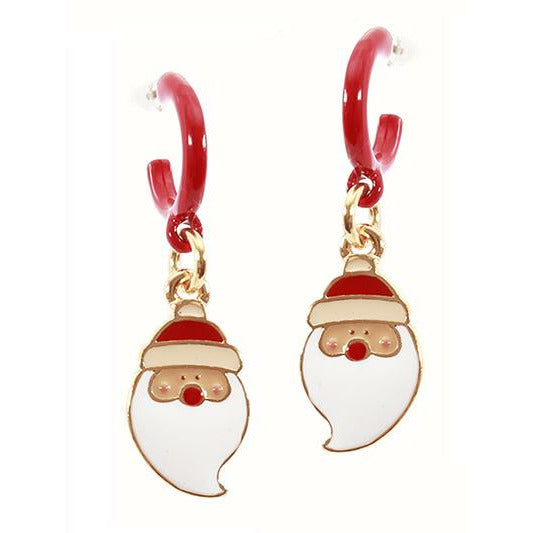 Santa Claus Hoop Earrings - BFF Here