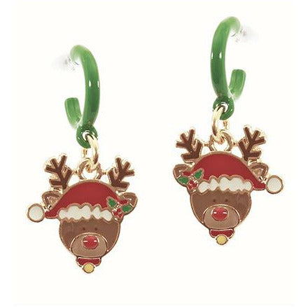 Reindeer Hoop Earrings - BFF Here