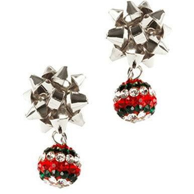 Christmas Pavé Ball  Earrings - BFF Here