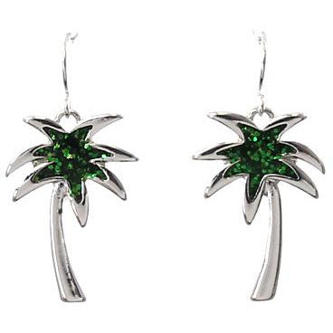 Glitter Palm Tree Earrings - BFF Here