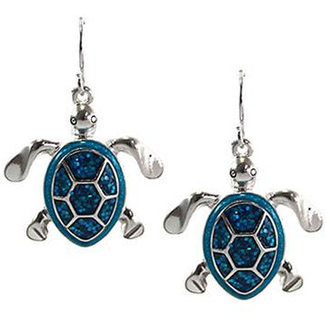 Glitter Turtle Earrings -- Choice of Color - BFF Here