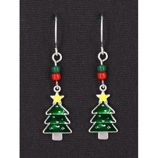 Christmas Tree Dangle Earrings - BFF Here