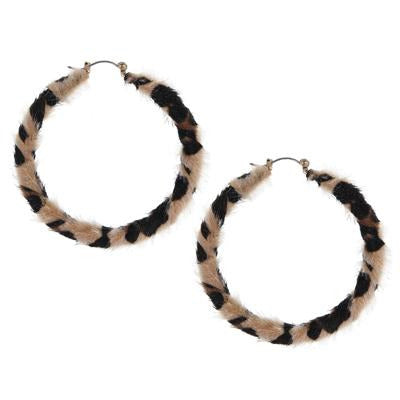 Leopard Hoop Earrings - BFF Here