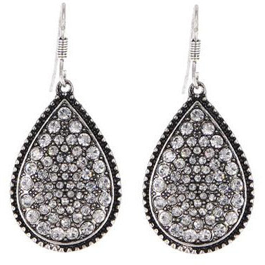 Teardrop Rhinestone Earrings - BFF Here