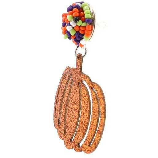 Pumpkin Glitter Earrings - BFF Here