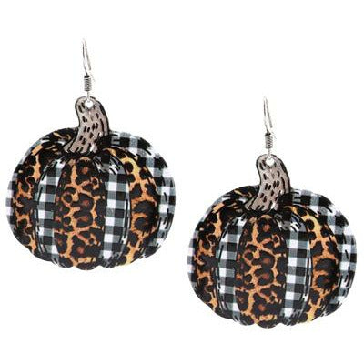 Pumpkin Leopard Earrings -- Choice of Color - BFF Here