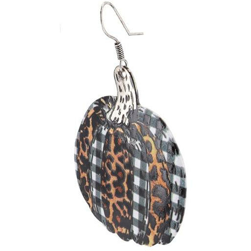 Pumpkin Leopard Earrings -- Choice of Color - BFF Here