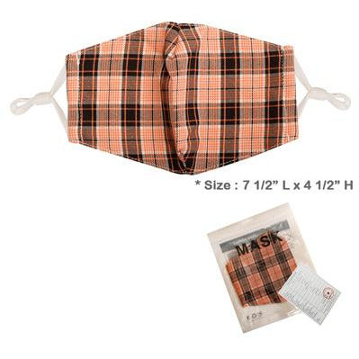 Red Plaid Adjustable Face Mask - Adult - BFF Here