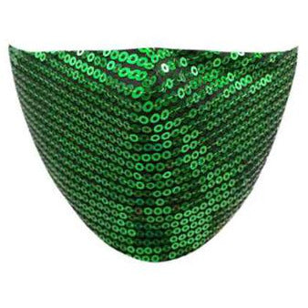 Green Sequin Face Mask - Adult - BFF Here
