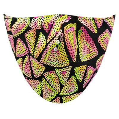 Abstract Multi Color Sequin Face Mask - Adult - BFF Here