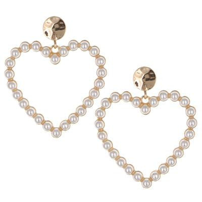 Creme Heart Earring - BFF Here