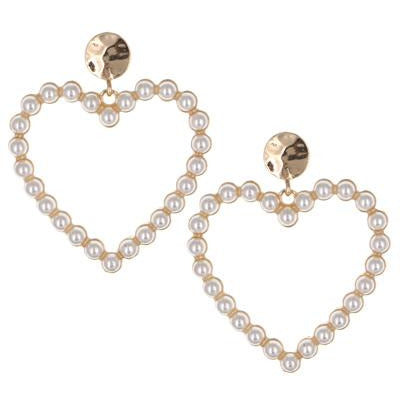 Creme Heart Earring - BFF Here