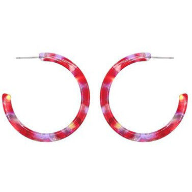 Multi Color Hoop Earrings - Choice of Color - BFF Here