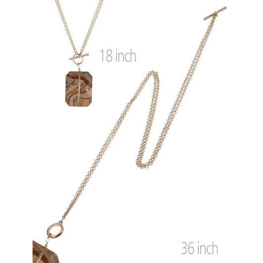 Long/Short Toggle Necklace -- Choice of Color - BFF Here
