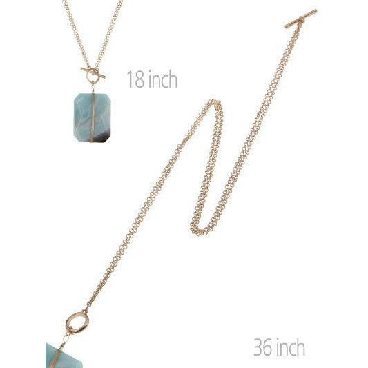 Long/Short Toggle Necklace -- Choice of Color - BFF Here