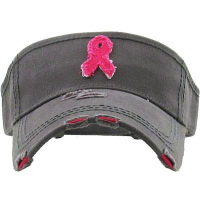 Pink Ribbon Visor - BFF Here