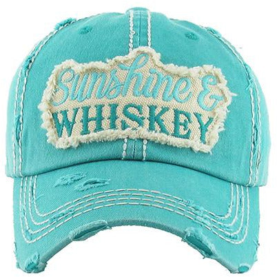 Sunshine & Whiskey Hat -- Choice of Color - BFF Here