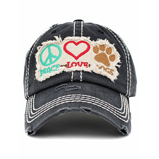 Peace, Love and Dogs Vintage Hat - BFF Here