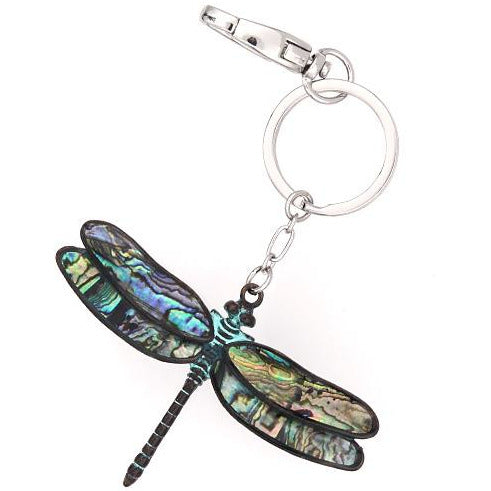 Dragonfly Abalone Keychain - BFF Here