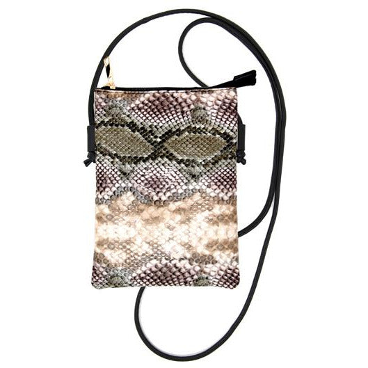 Snake Print Crossbody - Brown - BFF Here