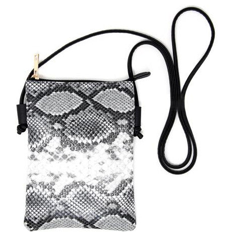 Snake Print Crossbody - Gray - BFF Here