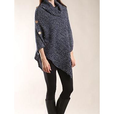 Turtleneck Poncho -- Choice of Color - BFF Here