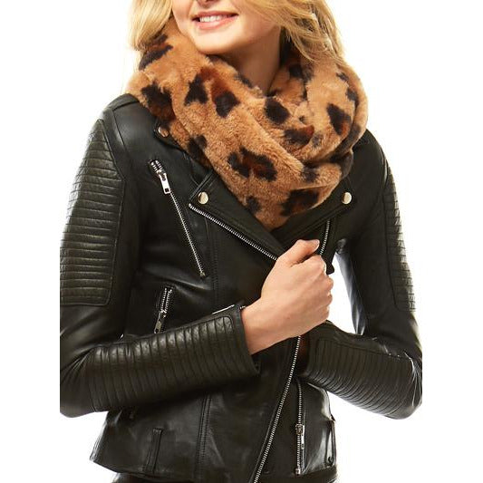 Leopard Infinity Scarf -- Brown - BFF Here