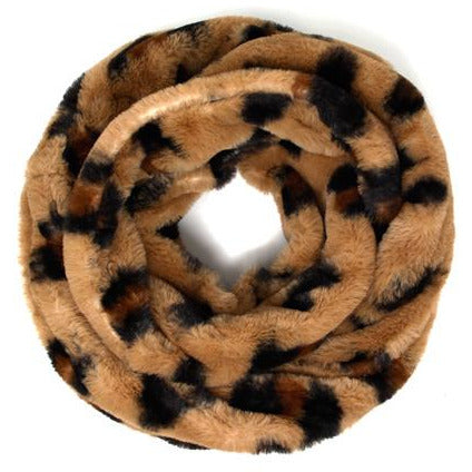 Leopard Infinity Scarf -- Brown - BFF Here