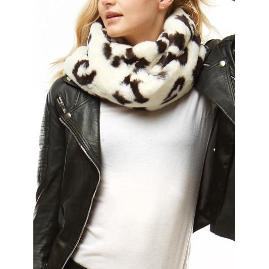 Leopard Infinity Scarf -- White - BFF Here