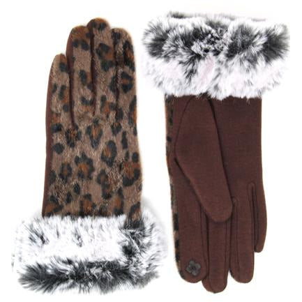 Leopard Print Smart Gloves -- Choice of Color - BFF Here