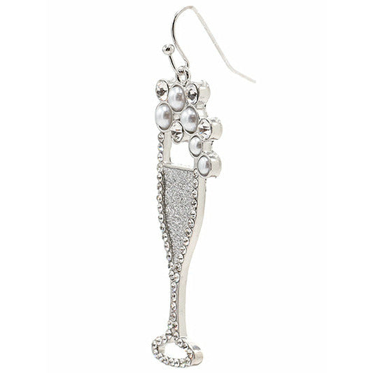 Bubbly Wine Glass Earrings - BFF Here