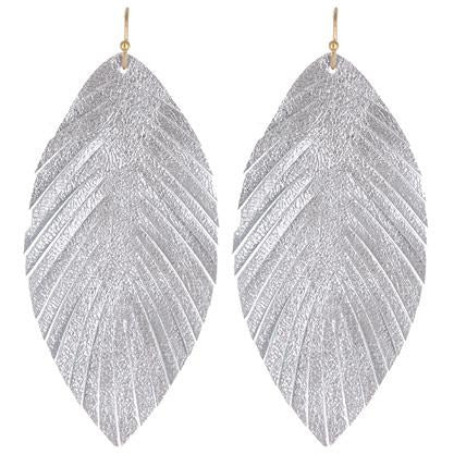 Shiny Leaf Earrings - BFF Here