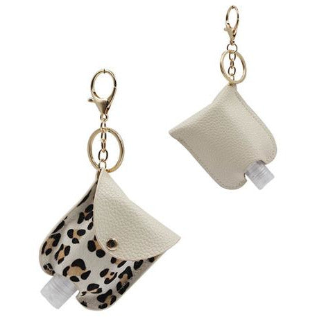 Hand Sanitizer Animal Print Keychain -- Choice of Color - BFF Here